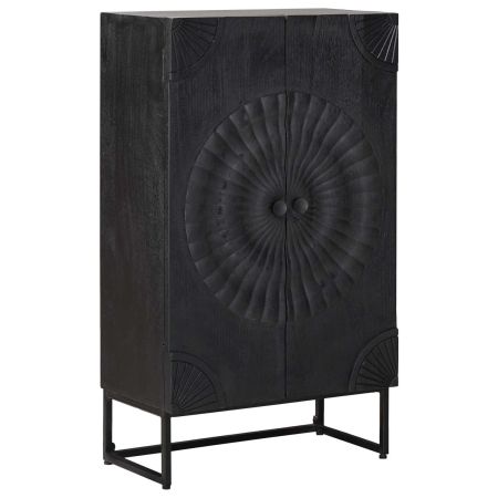 Висок шкаф Черен 55 x 30 x 95 см