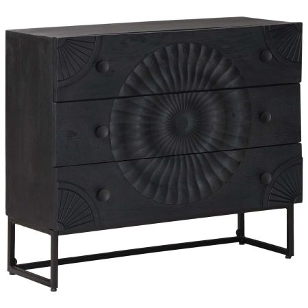 Чекмеджетен шкаф с чекмедже Черен 75 x 30 x 65 см