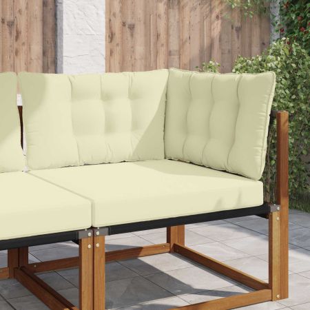 Възглавница за диван на открито 3 pcs Крем Полиестер