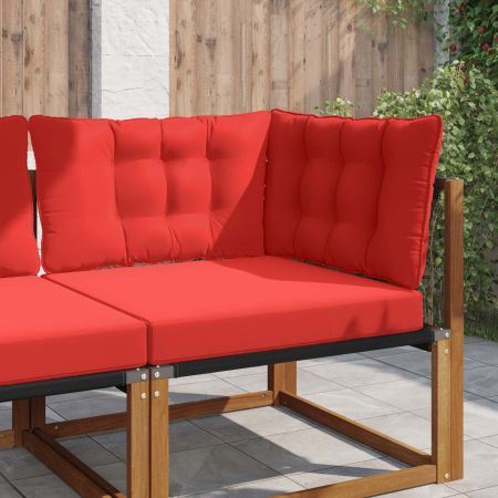 Възглавница за диван на открито 3 pcs Червено Полиестер