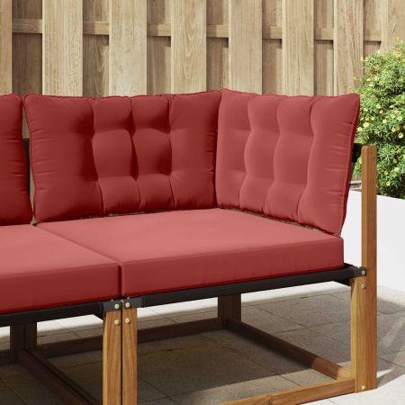 Възглавница за диван на открито 3 pcs виненочервен Полиестер