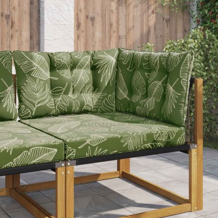 Възглавница за диван на открито 3 pcs Дизайн с листа Полиестер