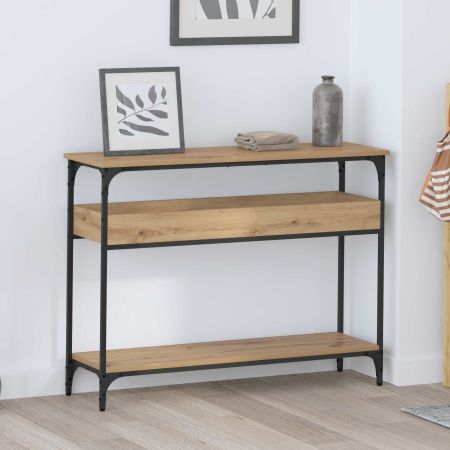 Конзолна маса дъб артизан 100 x 29 x 75 см Инженерно дърво