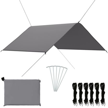 Тента за къмпинг, 3x2,85 м, сива