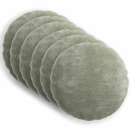 Калъфка за възглавница 6 pcs HEERLEN Зелено Ø 30 cm Тъкан Шенил