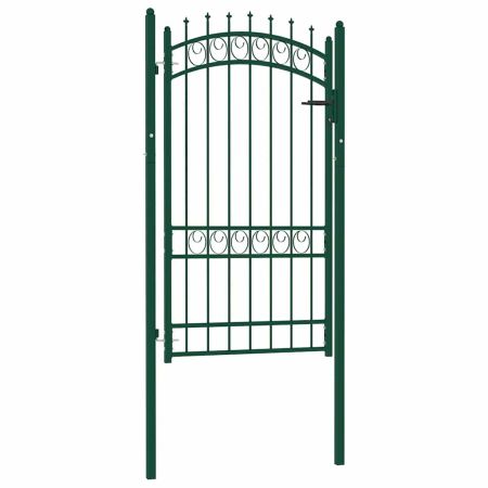 Оградна порта EMMEN с шипове, стомана, 103x134,5 см, зелена