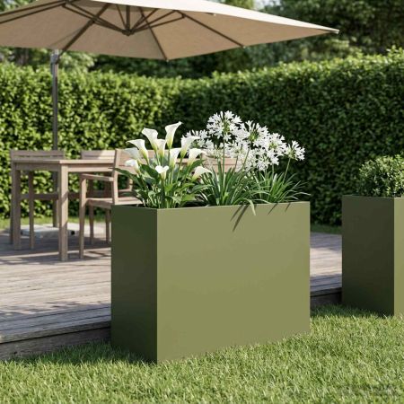Градинска саксия Маслиненозелено 60 x 30 x 50 см