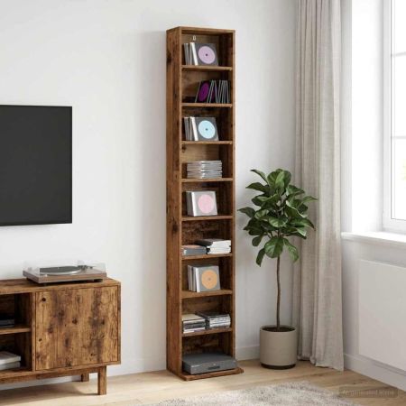 Кабинет за CD Старо дърво 33 x 23,5 x 175 см