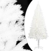 Изкуствено коледно дърво, реалистични иглички, бяло, 150 см