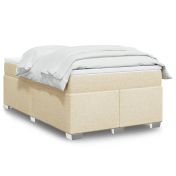 Боксспринг легло с матрак, кремаво, 120x200 см, плат