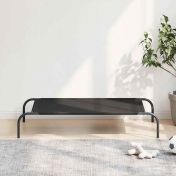 Повдигнато легло за кучета черно 110x65x20 cm Оксфорд плат