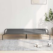 Повдигнато легло за кучета сиво 150x90x20 cm Текстилен стомана