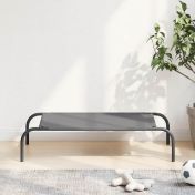 Повдигнато легло за кучета сиво 90x50x20 cm Оксфорд плат