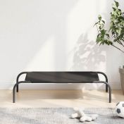 Повдигнато легло за кучета черно 90x50x20 cm Оксфорд плат