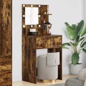 Тоалетки за спалня Димян дъб 80 x 39,6 x 135 см Инженерно дърво