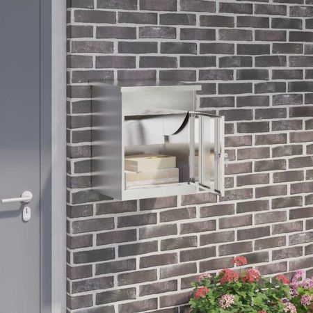 Пощенска кутия за пратки със съхранение Черно 47.5 x 38 x 59 см