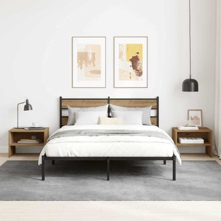 Нощен шкаф дъб артизан 40 x 40 x 30 cm Инженерно дърво