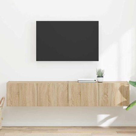 TV стенен шкаф 2 pcs Сонома 60 x 31 x 29.5 см Инженерно дърво