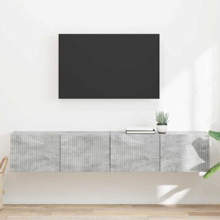 TV стенен шкаф 2 pcs Бетон 60 x 31 x 29.5 см Инженерно дърво
