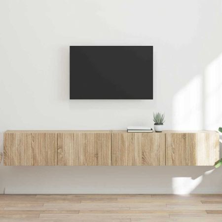 TV стенен шкаф 2 pcs Сонома 60 x 31 x 29.5 см Инженерно дърво