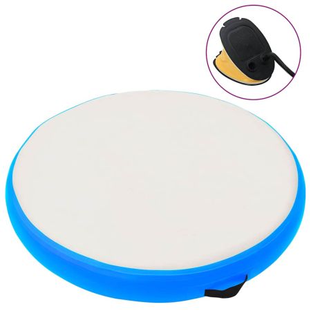 Надуваем гимнастически дюшек с помпа, 100x100x15 см, PVC, син