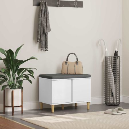 Пейка за коридор с възглавница с врата Бяло 60 x 38 x 46 см