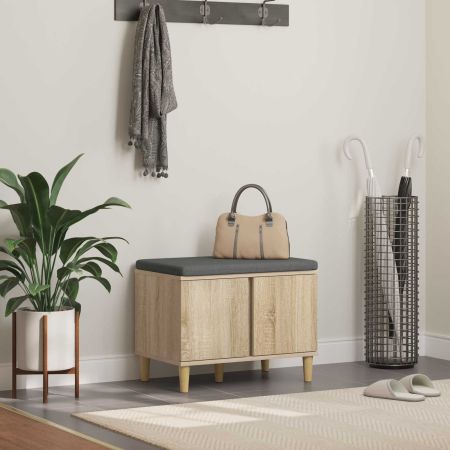 Пейка за коридор с възглавница Сонома дъб 60 x 38 x 46 см