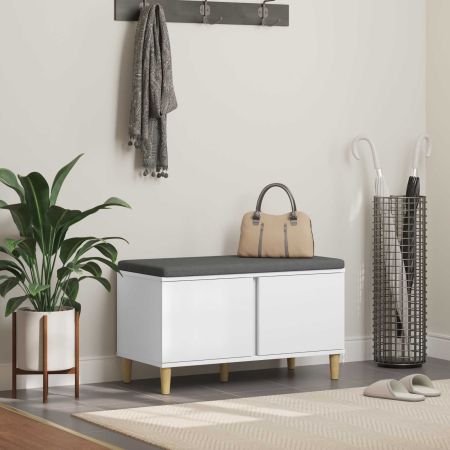 Пейка за коридор с възглавница с врата Бяло 60 x 38 x 46 см