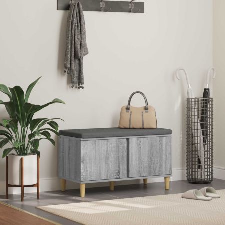 Пейка за коридор с възглавница Сив Сонома 60 x 38 x 46 см