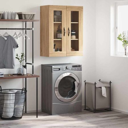 Стенен шкаф дъб сонома 69,5x34x90 см инженерно дърво