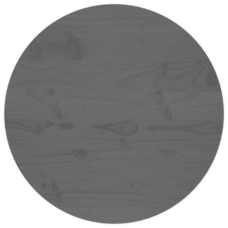 Плот за маса, сив, Ø60x2,5 см, бор масив