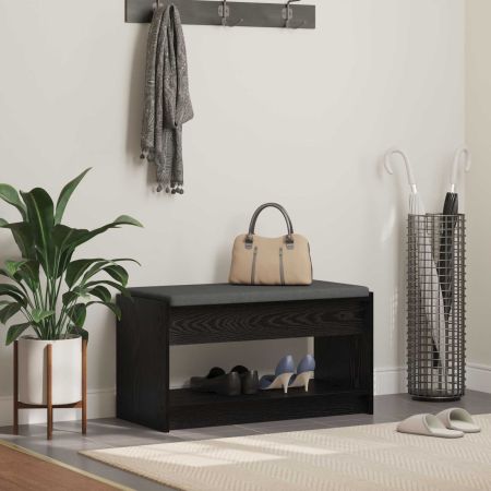 Пейка за коридор с възглавница с рафт Черен Дъб 83 x 38 x 45 см