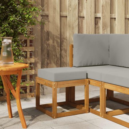 Столче пейка Естествено и светло сиво 43 x 43 x 37 см