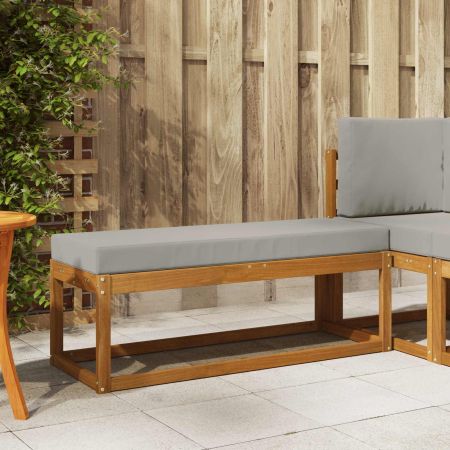 Столче пейка Естествено и светло сиво 115 x 43 x 37 см