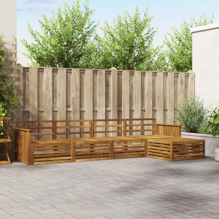 Комплект дивани за открито 5 pcs Естествен