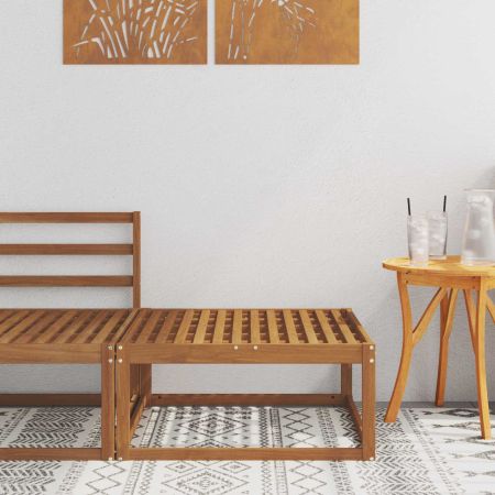 Външна табуретка Солидно акациево дърво Естествен