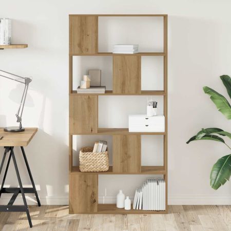 Библиотека 5рафта дъб артизан 80,5x23,5x162,5см инженерно дърво