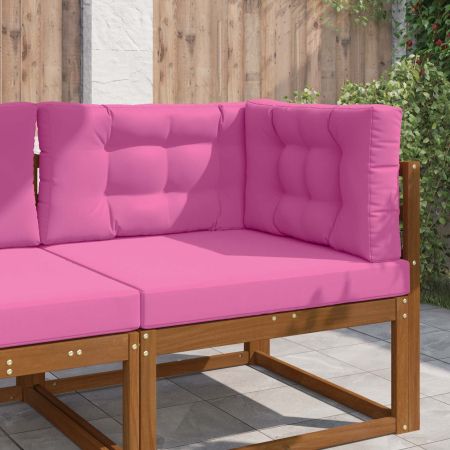 Възглавница за диван на открито 3 pcs Розово Полиестер
