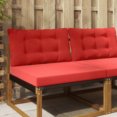 Възглавница за диван на открито 2 pcs Червено Полиестер