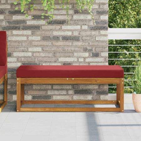 Възглавница за открито седалка виненочервен 111,5 x 40 x 8 см