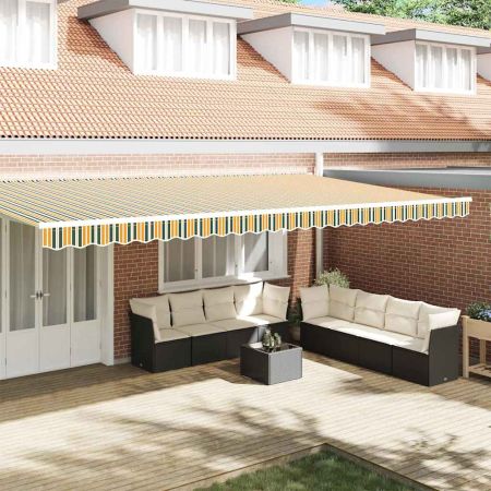 Сенник Валанс Зелен и жълт 580 x 20 см Платно