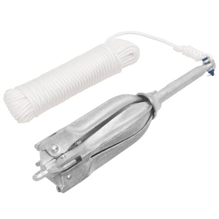 Сгъваема котва с въже сребриста 12 kg Горещо поцинкован чугун