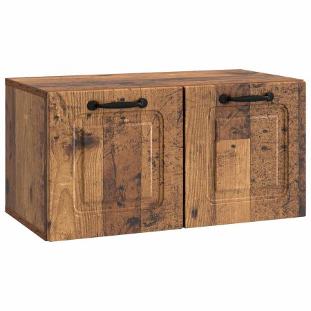 Стенно монтиран ТВ шкаф Старо дърво 59,5 x 31 x 30 см