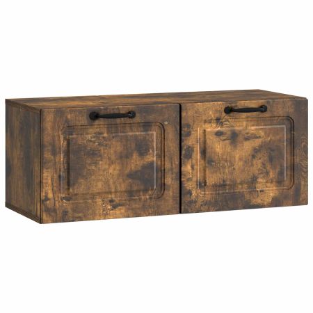 Стенно монтиран ТВ шкаф Опушен дъб 78,5 x 31 x 30 см