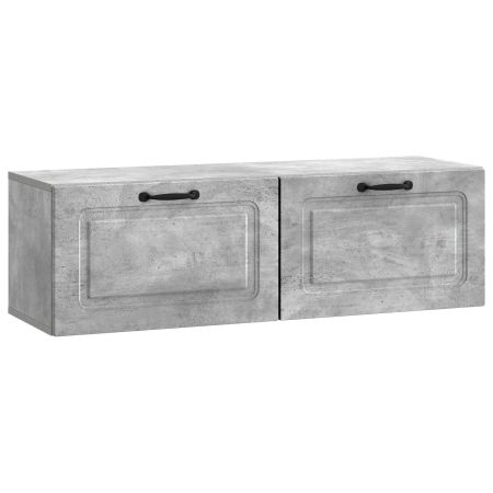 Стенно монтиран ТВ шкаф Бетонно сиво 98 x 31 x 30 см