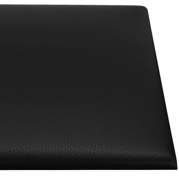 Стенно табло за легло 12 pcs Черен 90 x 30 cm текстил