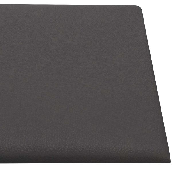 Стенно табло за легло 12 pcs Сив 90 x 30 cm текстил