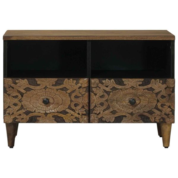 ТВ шкаф Кафяво 70 x 33,5 x 46 см Солидно мангово дърво