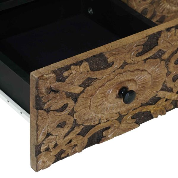 ТВ шкаф Кафяво 70 x 33,5 x 46 см Солидно мангово дърво