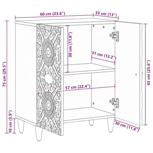 Шкаф за съхранение Кафяво 60 x 33,5 x 75 см